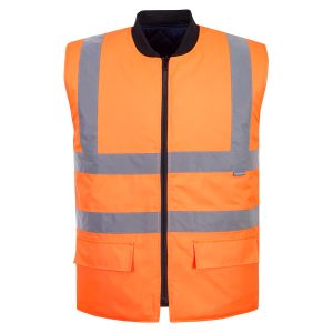 Portwest Hi-Vis Orange Reversible Bodywarmer - S469