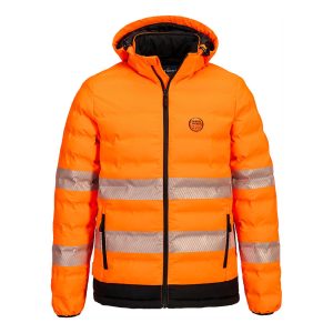 Portwest Hi-Vis Ultrasonic Heated Tunnel Jacket - S548