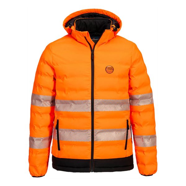 Portwest Hi-Vis Ultrasonic Heated Tunnel Jacket - S548
