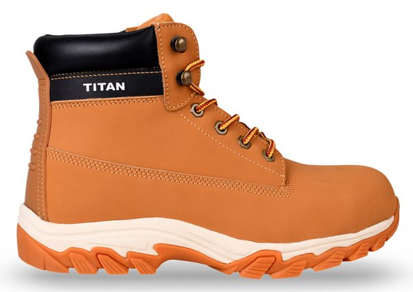 Titan Jaguar Nubuck Leather S3 Safety Boots Honey - Image 4