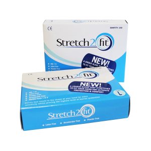 Stretch 2 Fit Blue Food Gloves (Box of 200)