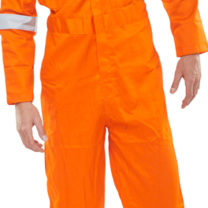 Hi Vis Burgan FR Anti-Static Orange Coverall