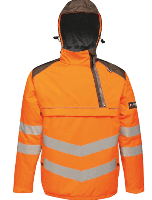 Regatta TRA316 High Vis Overhead Bomber Jacket Orange/Grey
