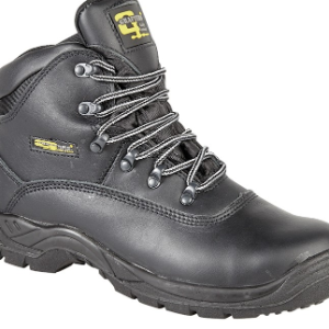 Grafters M216A Black Leather Safety Boot