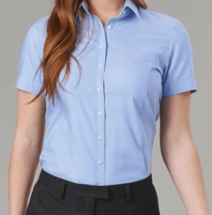 Brook Taverner Hamilton Ladies Short Sleeve Classic Oxford Shirt