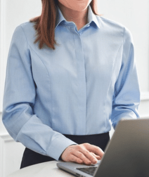 Brook Taverner Prosecco Blouse Cotton Herringbone