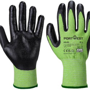 A645 - Green Cut Glove - Nitrile Foam Green/Black (Pack of 12)