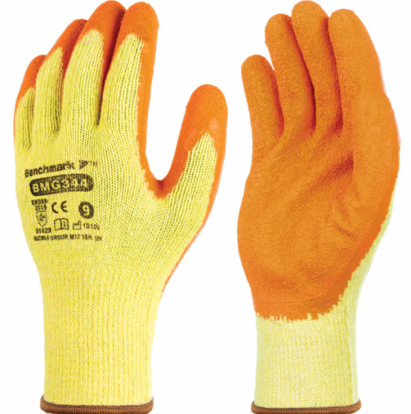 BMG344 Cotton/Latex Grip Glove (Pack of 10)