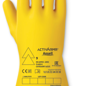 LOW VOLT ELECTRICAL INSULATING GLOVE (CLASS 0) 11" SZ