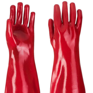 Rubber Gauntlet Gloves