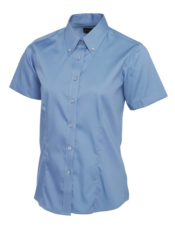 Ladies Pinpoint Oxford Half Sleeve Shirt UC704