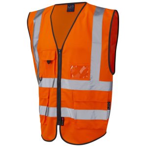 LEO Lynton ISO 20471 Class 2* Superior Waistcoat Orange