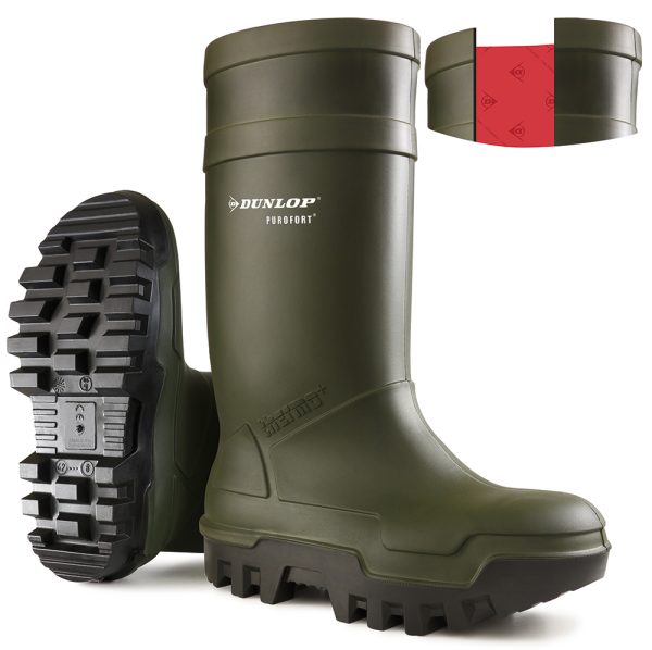 Dunlop Purofort Thermo+ Full Safety S5 Green Welly