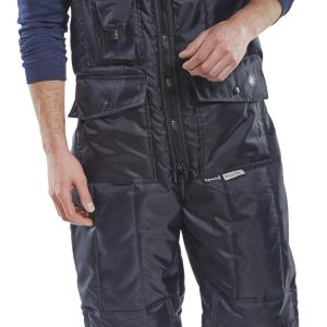 Coldstar Freezer Bib & Braces Navy Blue