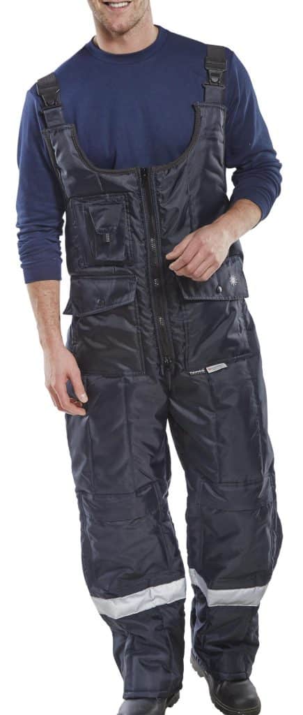 Coldstar Freezer Bib & Braces Navy Blue