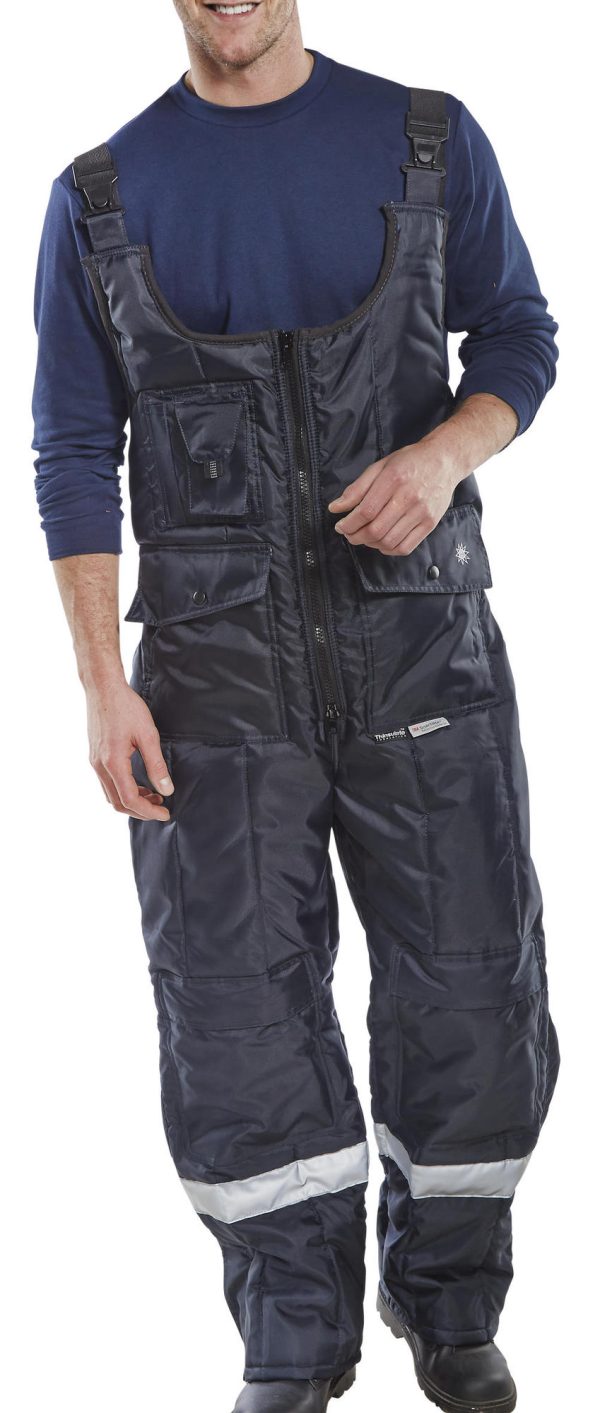 Coldstar Freezer Bib & Braces Navy Blue