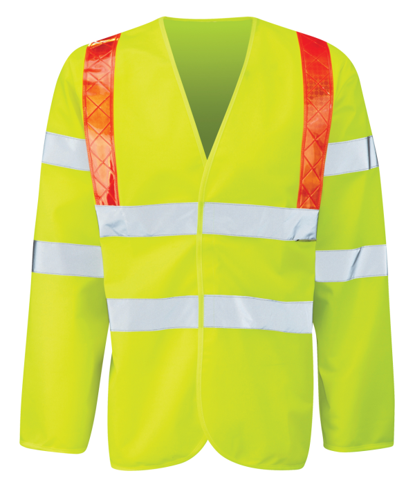 Hi Vis Jerkin With Red Braces (WILSON)