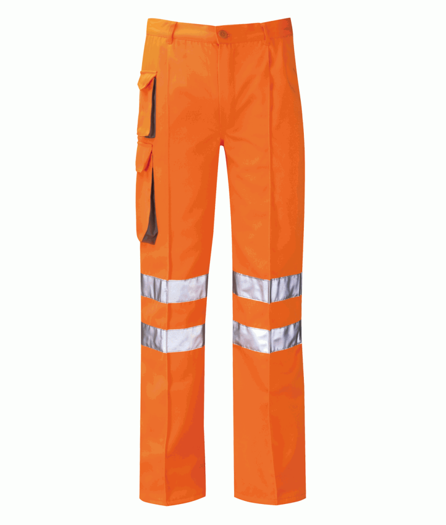 Hi Vis Orange Rail Spec Combat Trousers (PCRTC)