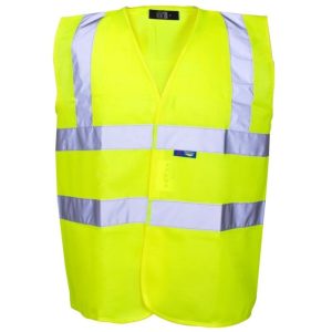 Hi Vis Waistcoat with Yellow Piping