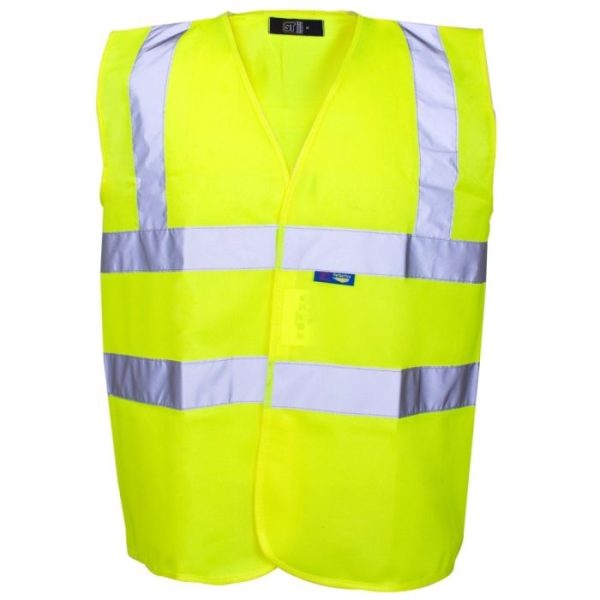 Hi Vis Waistcoat with Yellow Piping