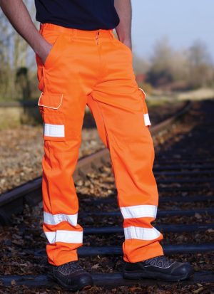 Hi Vis Orange Rail Spec Combat Trousers (Condor)