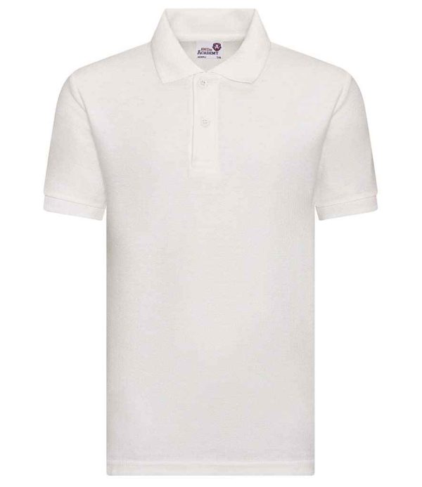 AWDis Academy Kids Piqué Polo Shirt White