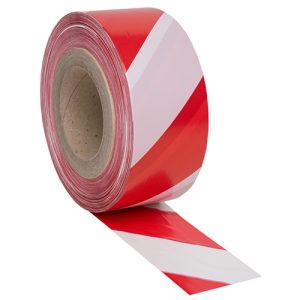 Red/White Barrier Tape 75mm x 500m (Non Adhesive)