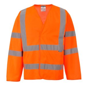Hi Vis Portwest Rail Spec Long Sleeve Waistcoat (C473)