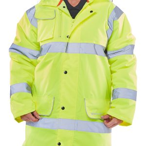 Fleece Lined Traffic Jacket (Yellow)