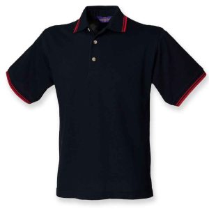 Henbury Double tipped collar and cuff polo shirt (HB150)