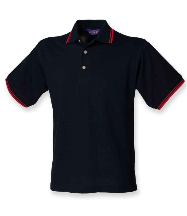 Henbury Double tipped collar and cuff polo shirt (HB150)