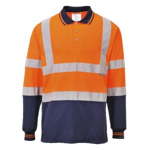 S279 - Hi-Vis Contrast Polo Shirt L/S
