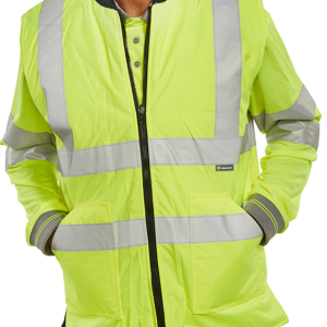 BSeen Hi Vis Yellow Reversible Bodywarmer