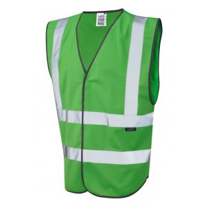 LEO Single Colour Reflective Waistcoat (Non ISO 20471) Lime Green