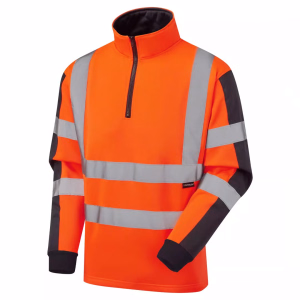 Supertouch Hi Vis 2 Tone Orange/Navy Rugby Shirt
