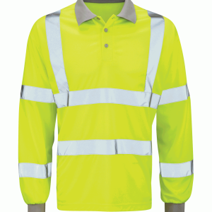 Hi Vis Yellow Long Sleeve Polo Shirt (Andromeda)