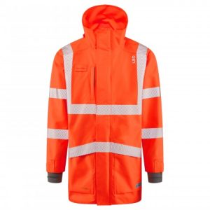 LEO Clovelly ISO 20471 Class 3 Breathable Executive Anorak Orange