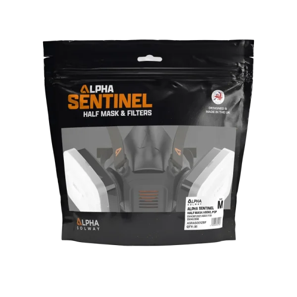 Alpha Sentinel Half Mask Retail Bag with P3H Filters - Medium