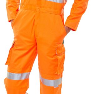 Hi Vis Orange Rail Spec Coverall