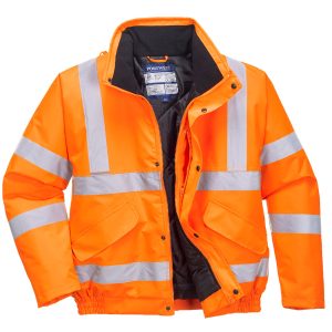 Portwest Hi Vis Rail Spec Bomber Jacket (RT32)