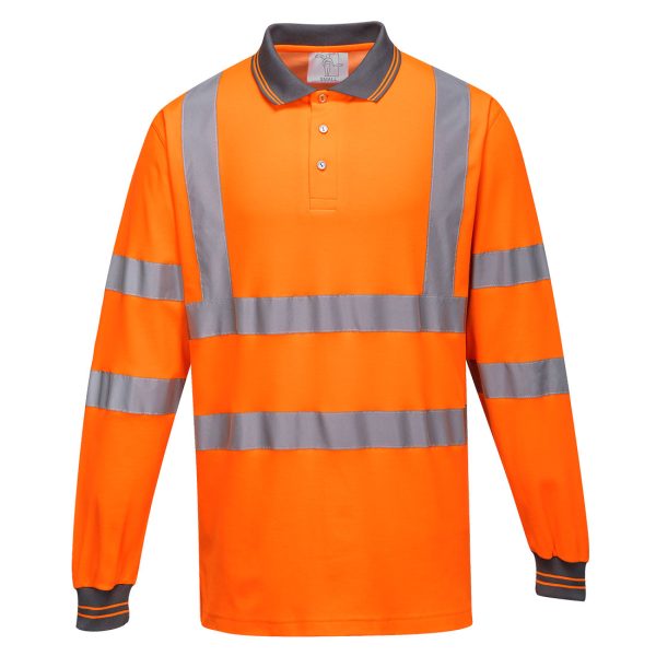 Portwest Rail Spec Long Sleeved Cotton Comfort Polo (S271)