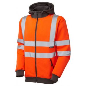 Leo Saunton Class 3 Full Zip Hooded Sweatshirt Orange