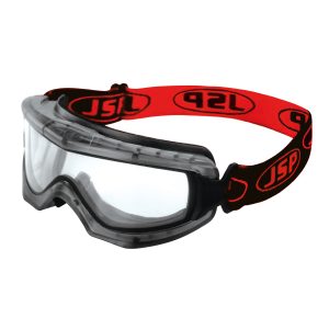 EVO® Non Vented Gas Safety Goggles - Clear Anti-mist Lens - Black / Red Strap AGM030-623-000