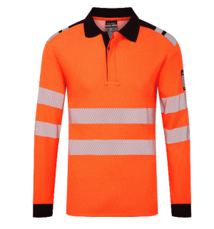 Portwest FR734 Modaflame Knit FR Long Sleeve Polo Shirt