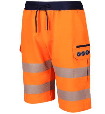 FGX Hi Viz Breathable Stretch Cargo Shorts