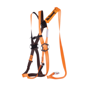 Delta Plus Fall arrest kit suitable for small budgets with its two-coloured harness straps in its carry bag