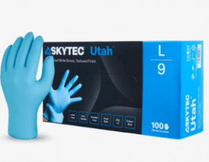 Skytec Utah Powder-Free Nitrile Gloves Box of 100