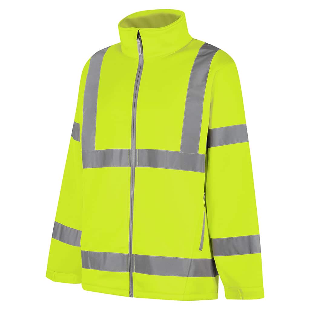 Aqua Yellow Hi Vis Softshell Jacket