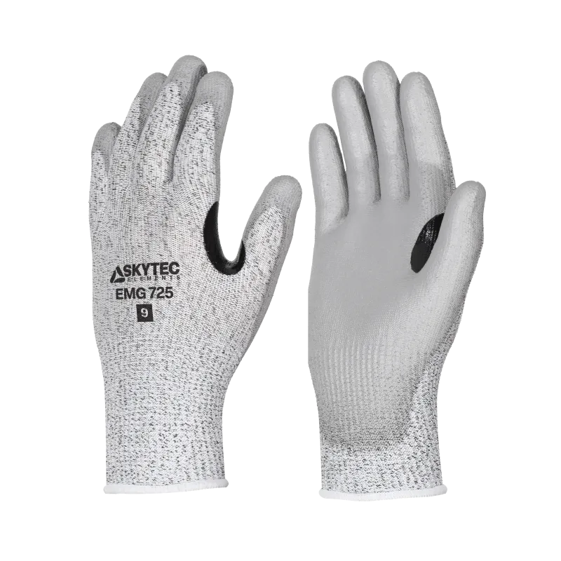 Skytec Elements EMG725 Cut Level B / A2 Cut Resistant Gloves with PU Coating - Pack of 10