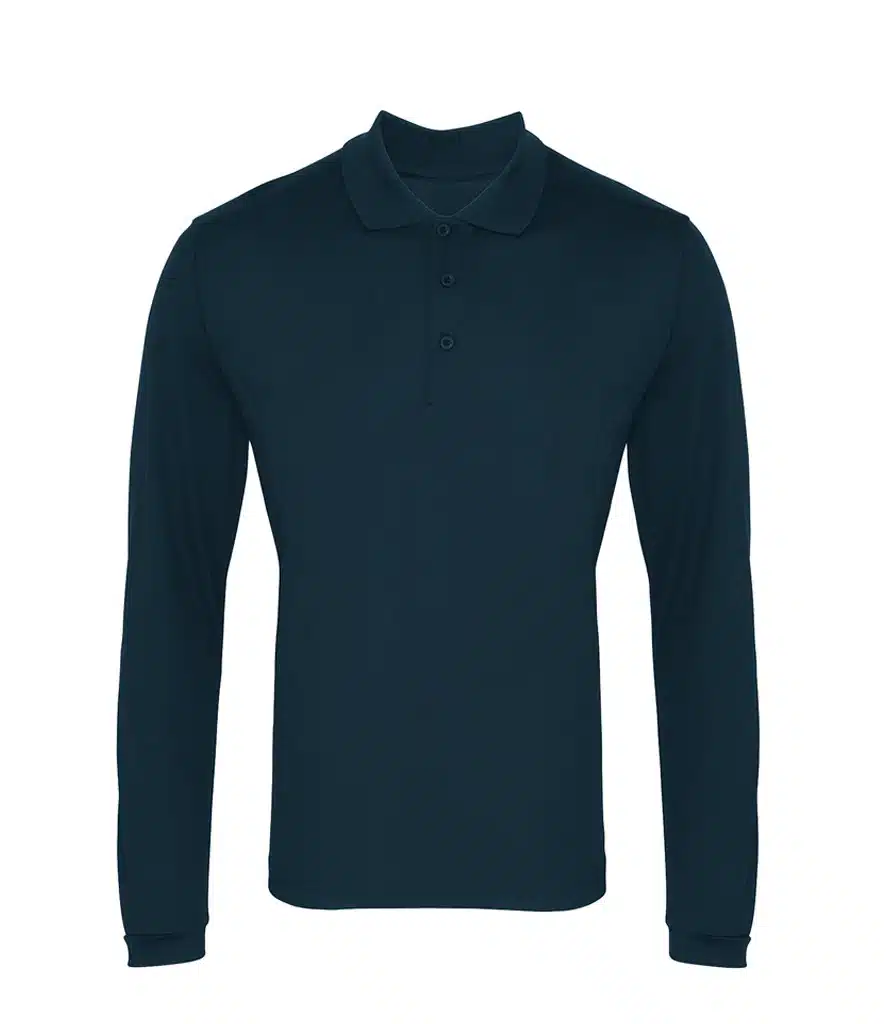 Premier PR617 Long Sleeve Coolchecker Pique Polo